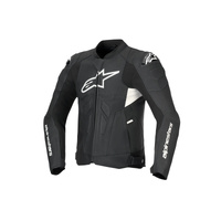 Alpinestars Jacket Dusk Airflow Leather Black White 