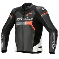 Alpinestars Jacket GP Force Leather Airflow Black White Fluro Red 