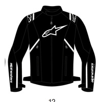 Alpinestars Jacket T-SPS V2 WP Black White 