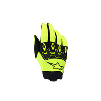 Alpinestars Gloves Youth Full Bore V2 Fluro Yellow Black 