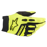Alpinestars Gloves Youth Full Bore Fluro Yellow Black 