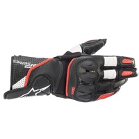 Alpinestars Gloves SP2 V3 Leather Black White Fluro Red 