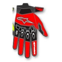 Alpinestars Gloves Full Bore V2 Bright Red Black 