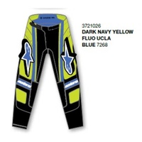 Alpinestars Pants Techstar Nomur Dark Navy Fluro Yellow Ucla Blue 