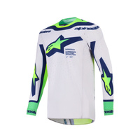 Alpinestars Jersey Supertech Vista Light Grey Fluro Yellow Blue 