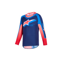 Alpinestars Jersey Youth Supertech Vista Dark Navy Hot Coral Cobalt 