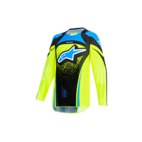 Alpinestars Jersey Youth Supertech Nomur Dark Navy Fluro Yellow Ucla Blue 