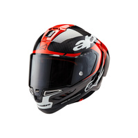 Alpinestars Helmet Supertech SR10 Element Black Carbon Bright Red White Gloss 