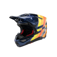 Alpinestars Helmet S-M10 TLD Edition25 Dark Blue Orange Fluro Yellow Red Glossy 