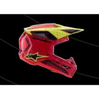 Alpinestars Helmet SM3 Fray Red Fluro Yellow Black Glossy 