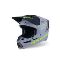Alpinestars Helmet SM3 Radium Grey Black Fluro Yellow Matt 
