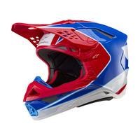 Alpinestars Helmet Supertech SM10 Aeon Bright Red Blue Gloss 