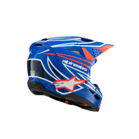 Alpinestars Helmet SM3 Youth Wurx Blue Red White Black Glossy 