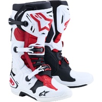 Alpinestars Boots MX27 Tech 10 Boots White Black Bright Red 