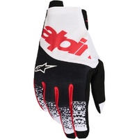 Alpinestars Gloves MX27 Techstar Black White Red Fluo 
