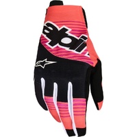 Alpinestars Gloves MX27 Techstar Hot Coral Black Fuchsia 