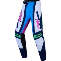 Alpinestars Pants 2027 Youth Supertech Maven White Blithe Blue Green Fluo 