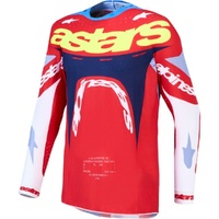 Alpinestars Jersey 2027 Supertech Dyna Fire Red White Navy Blue 