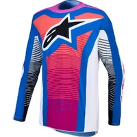 Alpinestars Jersey 2027 Techstar Maven White Hot Coral Blithe Blue 