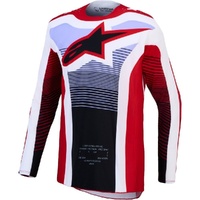Alpinestars Jersey 2027 Techstar Maven Fire Red White Lavender Black 
