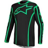 Alpinestars Jersey 2027 Fluid Apex V2 Black Green Fluo 