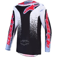 Alpinestars Jersey 2027 Fluid Drag Black White Light Blue Red Fluo 
