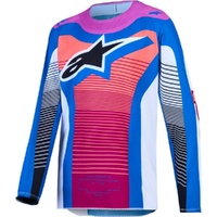 Alpinestars Jersey 2027 Youth Supertech Maven White Hot Coral Blithe Blue 