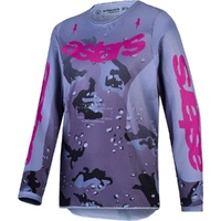 Alpinestars Jersey 2027 Youth Fluid Lone Gray Camo Purple 