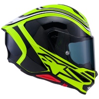 Alpinestars Helmet SR7 Zeal ECE06 Fluro Yellow Black White Gloss 
