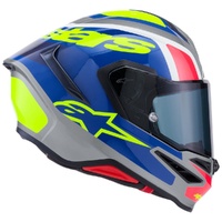 Alpinestars Helmet SR7 Lumen ECE06 Silver Black Pink Fluro Yellow Gloss 
