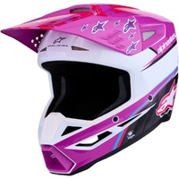 Alpinestars Helmet SM3 Falcon ECE06 Purple White Black Pink Fluo Glossy 