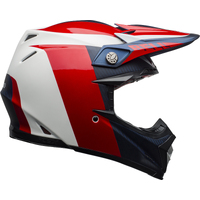 Bell MOTO-9 Flex Division M/G White/Blue/Red Helmet
