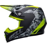 Bell MOTO-9 MIPS Venom Matt Black Camo/Hi-Viz Yellow Helmet
