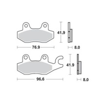 Pro X Front Left Brake Pads for Kawasaki KVF750 Brute Force 2005-2014 204302BX
