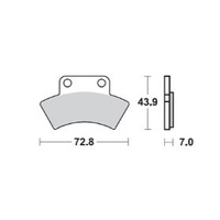 Pro X Rear Brake Pads for Polaris Sport 400 1994-1998
