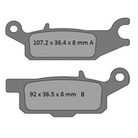 Pro X Front Left Brake Pads for Yamaha YFM700F GRIZZLY 2007-2025 63.37.255102
