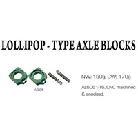 Accel Green Axle Blocks for Kawasaki KX125 2003-2008 87.AB-25