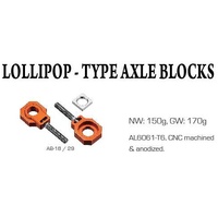 Accel Orange Axle Blocks for Husqvarna TC85 2014