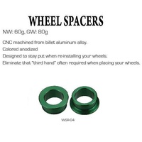 Accel Green Rear Wheel Spacer Kit for Kawasaki KXF250 2004-2020