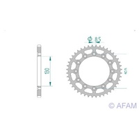 AFAM Rear Sprocket 48T Steel AF1030448