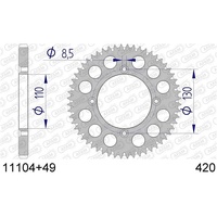 AFAM Racing Aluminium Rear Sprocket 49T for Honda CR 85 RB 2005-2007