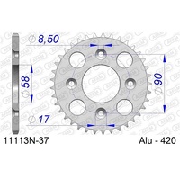 AFAM Rear Sprocket 37T Racing Aluminium AF1111337