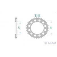 AFAM Racing Aluminium Rear Sprocket 43T for Honda VFR 400 R NC30 1990-1993