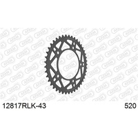AFAM RLK Steel Race Rear Sprocket 43T AF12817RLK-43