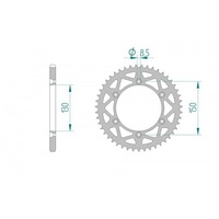 AFAM Racing Aluminium Rear Sprocket 42T for Yamaha YZ 250 1999-2025