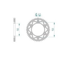 AFAM Blue Racing Aluminium Rear Sprocket 48T for Yamaha WR 426 F 2000-2002