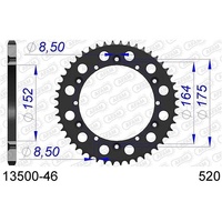 AFAM Racing Aluminium Rear Sprocket 46T for Yamaha YFM 350 X WARRIOR 1989-2004