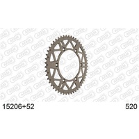 AFAM Self Cleaning Racing Alumunium Rear Sprocket 52T AF15206+52SC