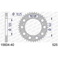 AFAM Rear Sprocket 40T Racing Aluminium AF1560440