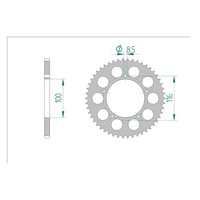 AFAM Racing Aluminium Rear Sprocket 48T for Kawasaki KX 60 1983-2003